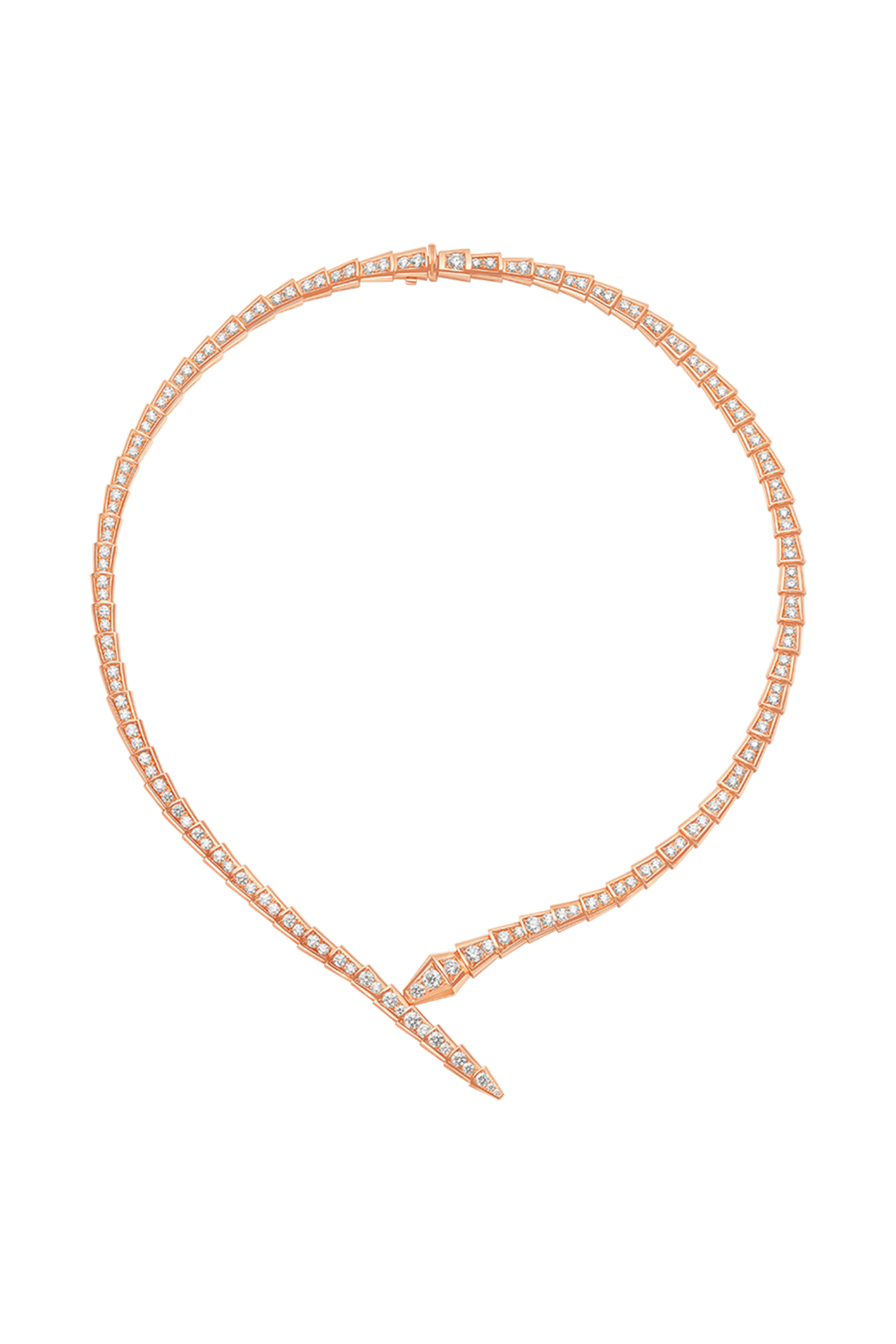 Colar BV serpente cravejado