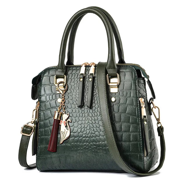 Bolsa feminina inverno crocodilo