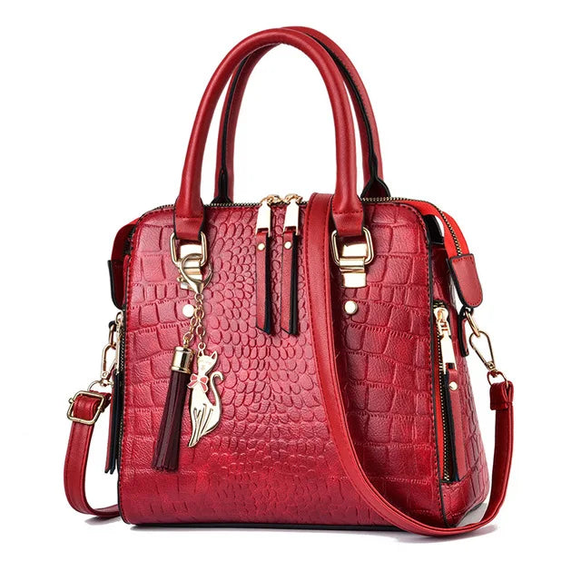 Bolsa feminina inverno crocodilo