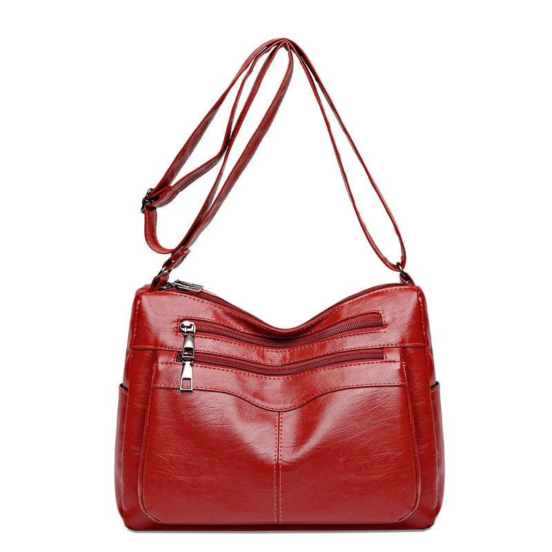 Bolsa feminina de couro mensageiro